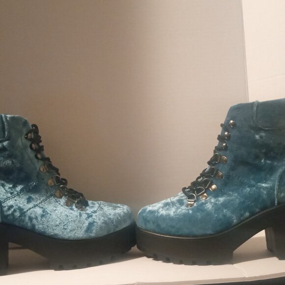 Koi Footwear Shoes - Koi Velvet Platform Boots